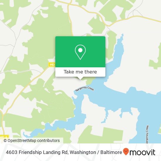 Mapa de 4603 Friendship Landing Rd, Nanjemoy, MD 20662