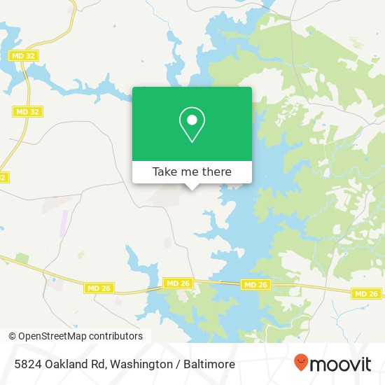 Mapa de 5824 Oakland Rd, Sykesville, MD 21784