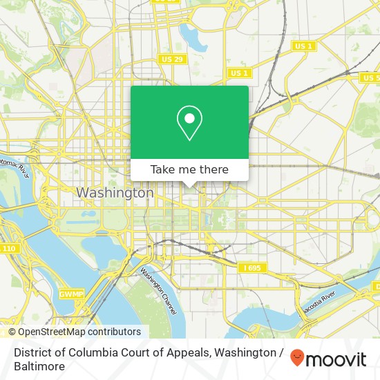 Mapa de District of Columbia Court of Appeals