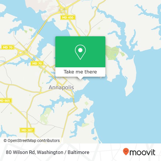 Mapa de 80 Wilson Rd, Annapolis, MD 21402