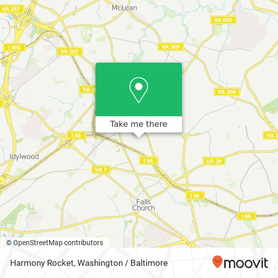 Mapa de Harmony Rocket, 6624 Fisher Ave