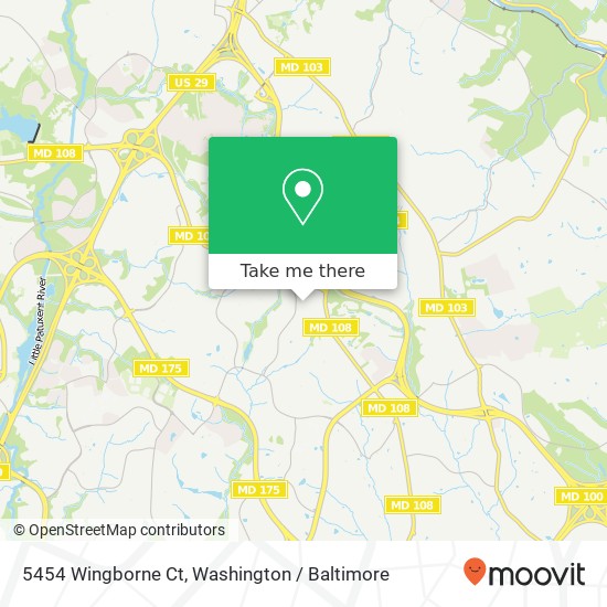 Mapa de 5454 Wingborne Ct, Columbia, MD 21045