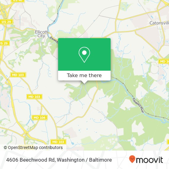 Mapa de 4606 Beechwood Rd, Ellicott City, MD 21043