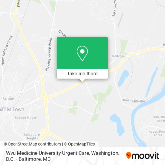 Wvu Medicine University Urgent Care map