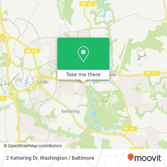 Mapa de 2 Kettering Dr, Upper Marlboro (LARGO), MD 20774