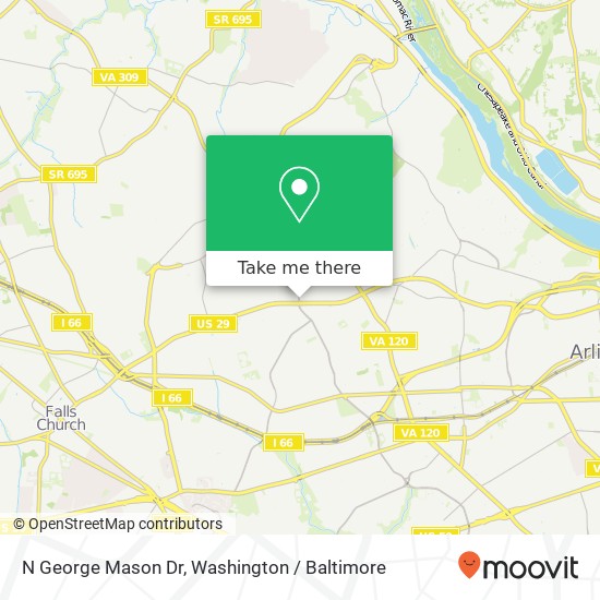 Mapa de N George Mason Dr, Arlington, VA 22207