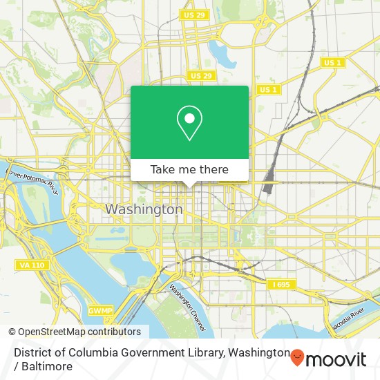 Mapa de District of Columbia Government Library