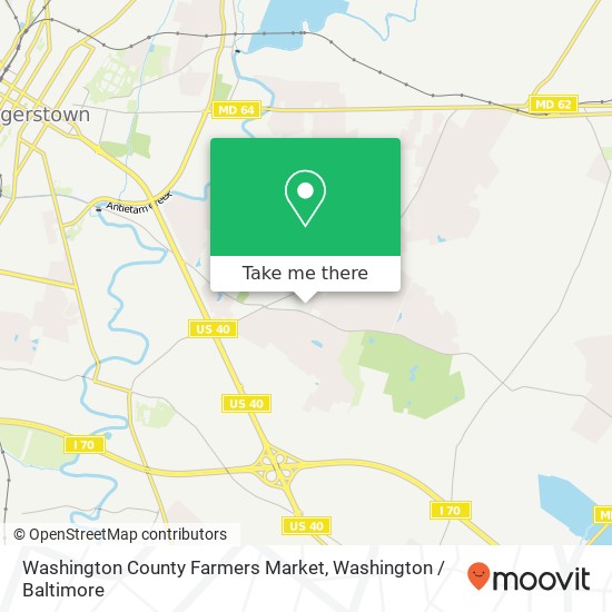 Mapa de Washington County Farmers Market, 11063 Robinwood Dr