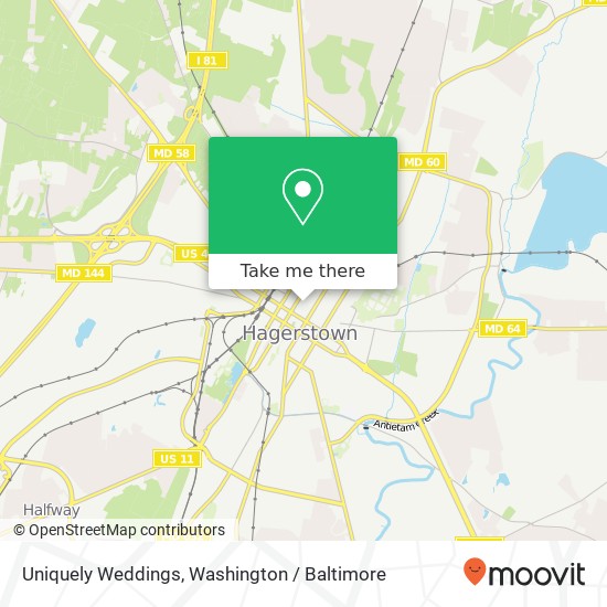 Mapa de Uniquely Weddings, 40 W Church St