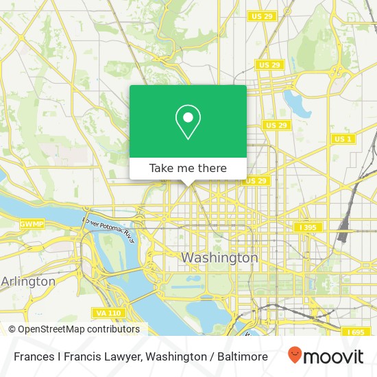 Frances I Francis Lawyer, 1333 New Hampshire Ave NW map