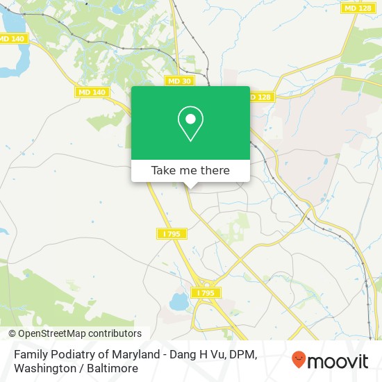 Family Podiatry of Maryland - Dang H Vu, DPM, 4 Glyndon Dr map