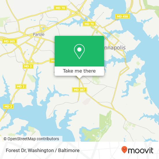 Mapa de Forest Dr, Annapolis, MD 21403