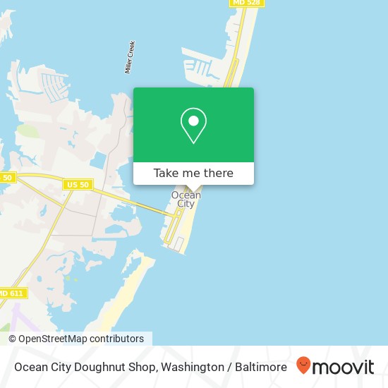 Mapa de Ocean City Doughnut Shop