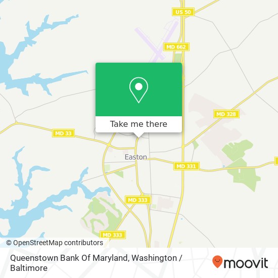 Mapa de Queenstown Bank Of Maryland, 274 N Washington St