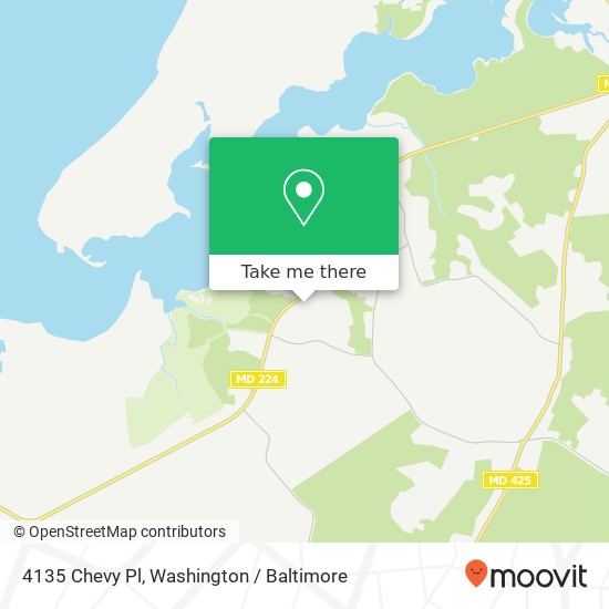 Mapa de 4135 Chevy Pl, Marbury, MD 20658