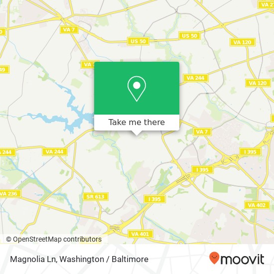 Mapa de Magnolia Ln, Falls Church, VA 22041