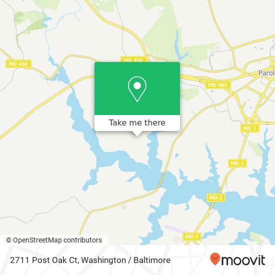 Mapa de 2711 Post Oak Ct, Annapolis, MD 21401