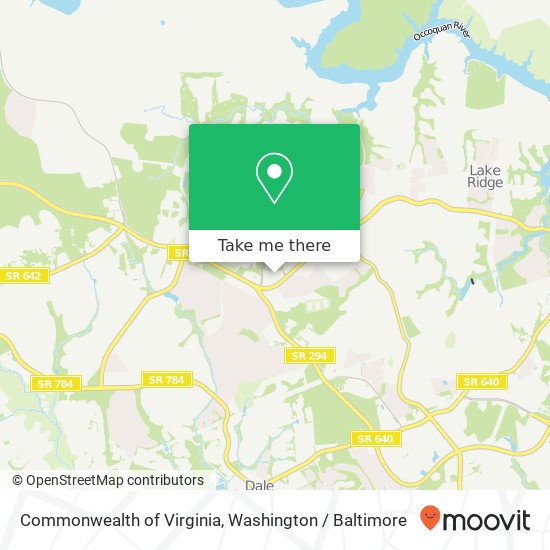 Mapa de Commonwealth of Virginia