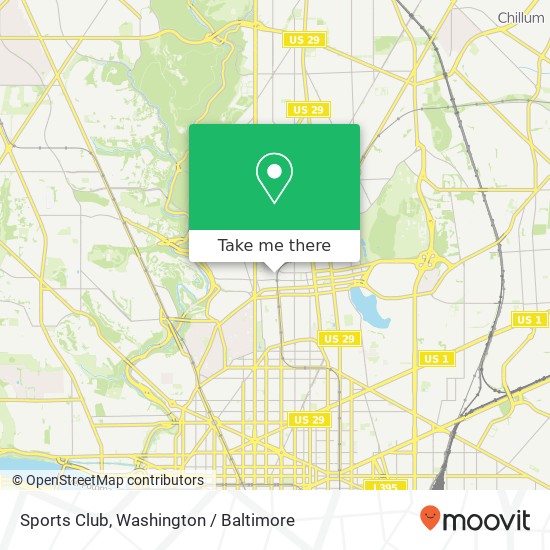 Sports Club, 3100 14th St NW map