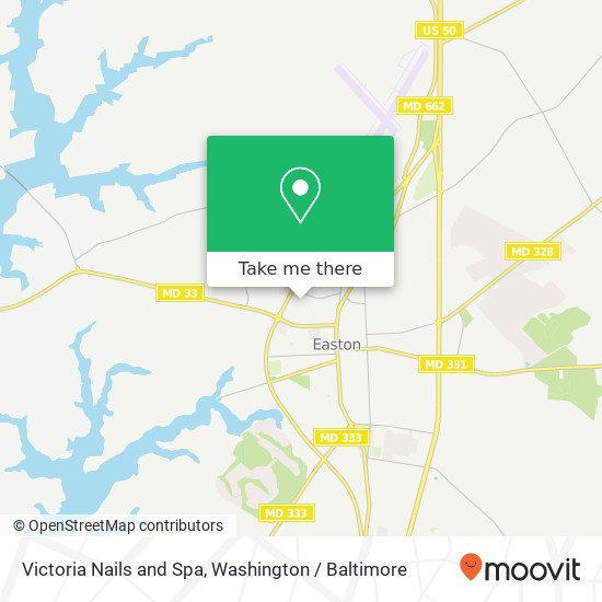 Mapa de Victoria Nails and Spa, 210 Marlboro Ave