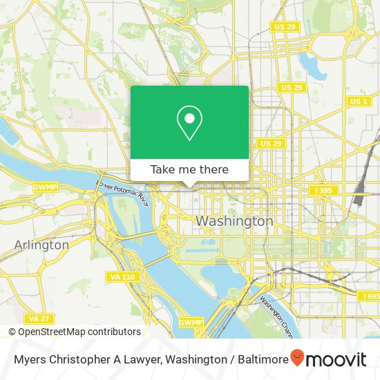 Myers Christopher A Lawyer, 2100 Pennsylvania Ave NW map