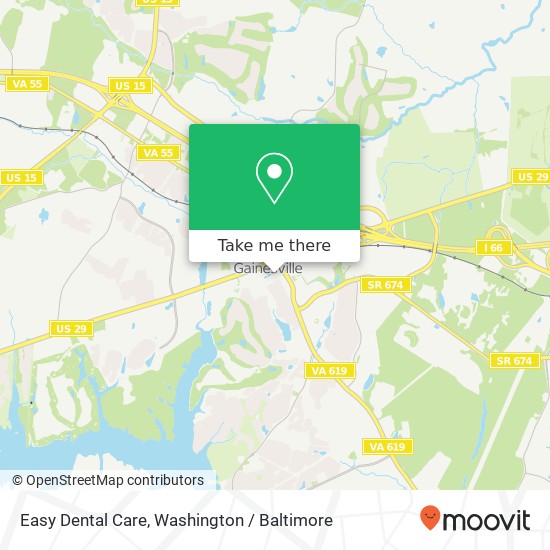 Mapa de Easy Dental Care, 7522 Old Linton Hall Rd