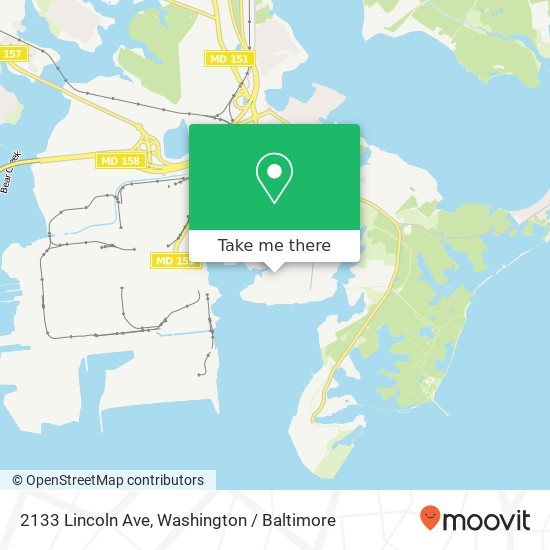 Mapa de 2133 Lincoln Ave, Sparrows Point, MD 21219