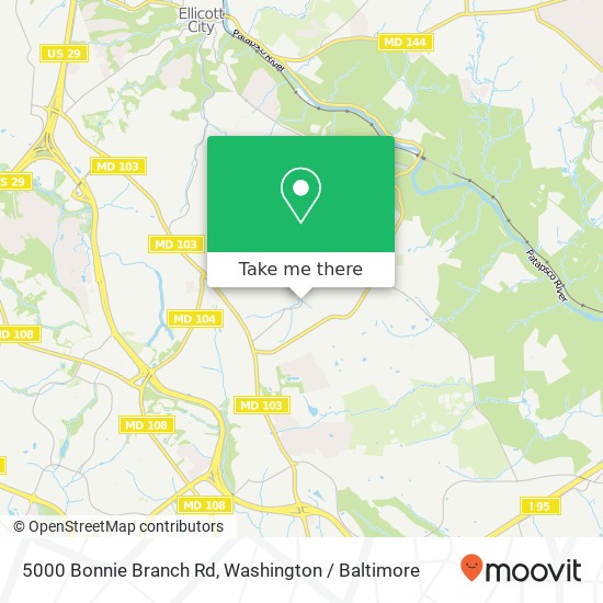 5000 Bonnie Branch Rd, Ellicott City, MD 21043 map