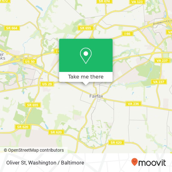 Mapa de Oliver St, Fairfax, VA 22030