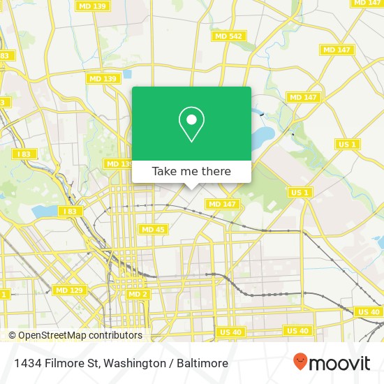 1434 Filmore St, Baltimore, MD 21218 map