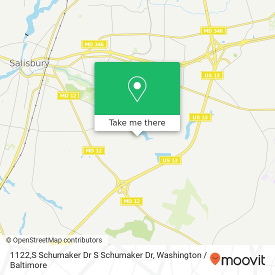 Mapa de 1122,S Schumaker Dr S Schumaker Dr, Salisbury, MD 21804