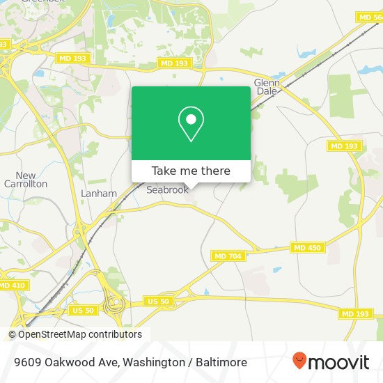 9609 Oakwood Ave, Lanham, MD 20706 map