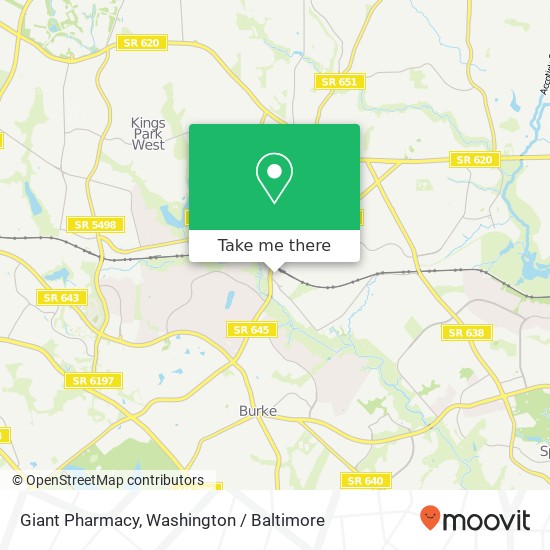 Mapa de Giant Pharmacy, 9550 Burke Rd