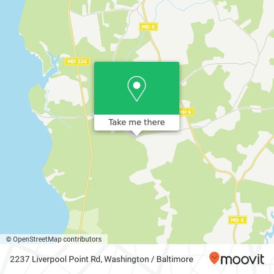 Mapa de 2237 Liverpool Point Rd, Nanjemoy, MD 20662