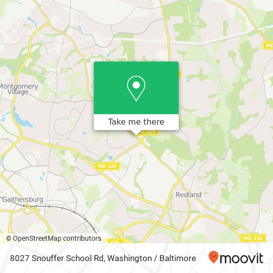 Mapa de 8027 Snouffer School Rd, Gaithersburg, MD 20879