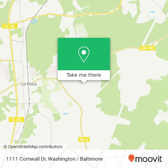 1111 Cornwall Dr, La Plata, MD 20646 map