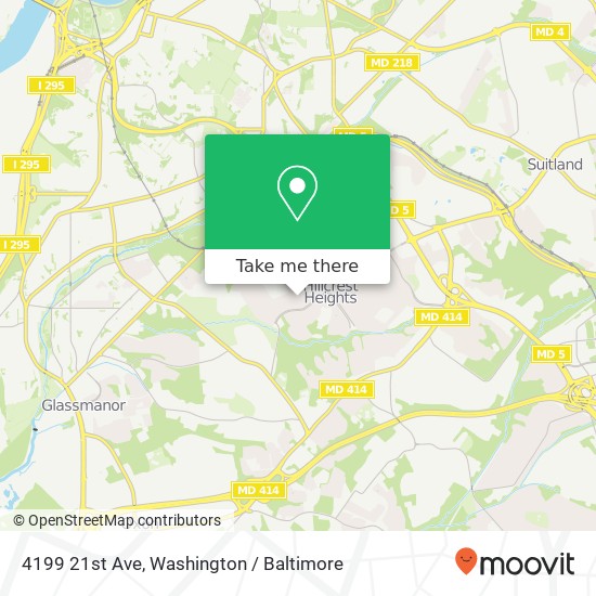 Mapa de 4199 21st Ave, Temple Hills, MD 20748