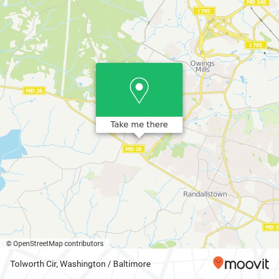 Tolworth Cir, Randallstown, MD 21133 map