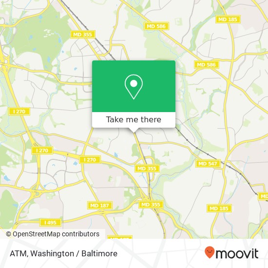 Mapa de ATM, 11010 Rockville Pike