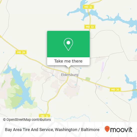 Mapa de Bay Area Tire And Service, 6100 Sykesville Rd