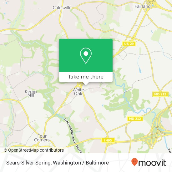 Mapa de Sears-Silver Spring, 11255 New Hampshire Ave