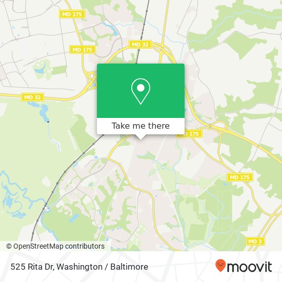 Mapa de 525 Rita Dr, Odenton, MD 21113