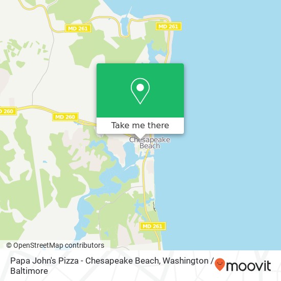 Mapa de Papa John's Pizza - Chesapeake Beach, 3737 Chesapeake Beach Rd