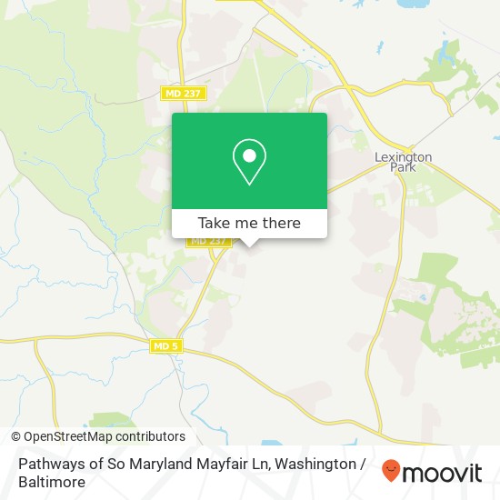 Mapa de Pathways of So Maryland Mayfair Ln, 21289 Mayfaire Ln