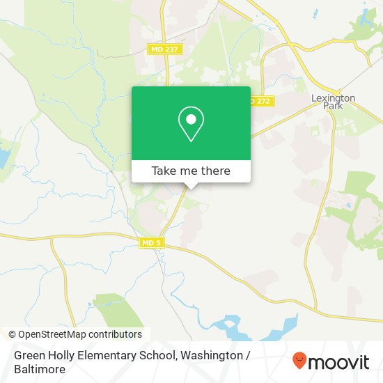 Mapa de Green Holly Elementary School, 21130 Great Mills Rd