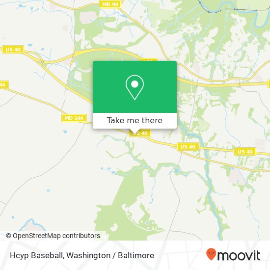 Hcyp Baseball, Frederick Rd map