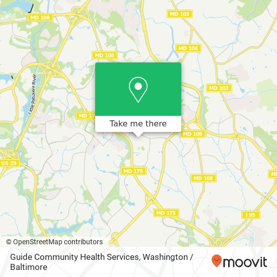 Guide Community Health Services, 8775 Cloudleap Ct map