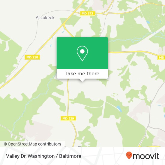 Mapa de Valley Dr, Waldorf, MD 20603