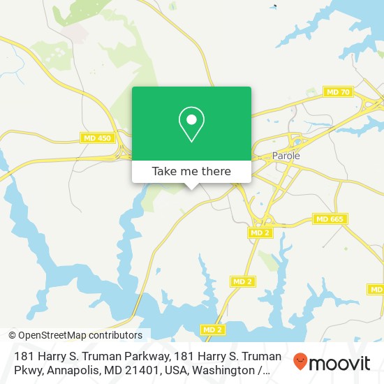 181 Harry S. Truman Parkway, 181 Harry S. Truman Pkwy, Annapolis, MD 21401, USA map