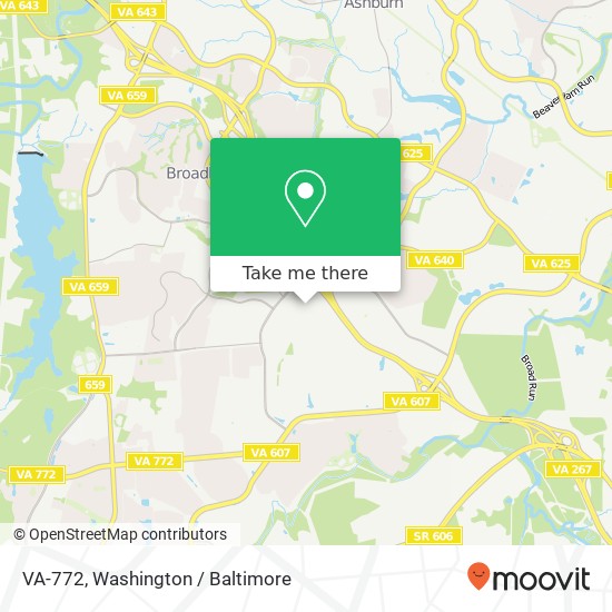 VA-772, Ashburn, VA 20148 map